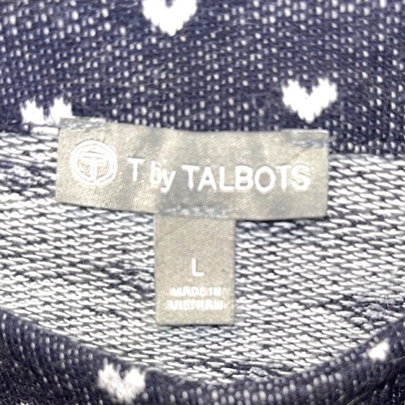 Talbots Black and White Heart Print Sweater NWOT - Picture 9 of 9